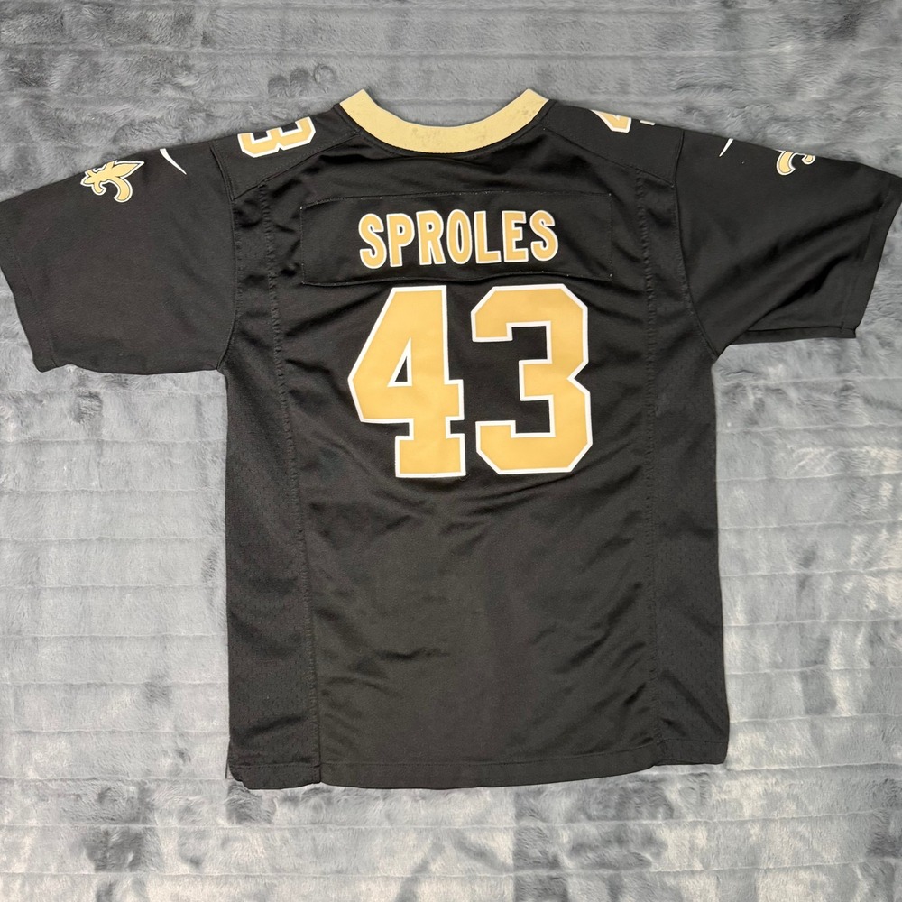 Nike New Orleans Saints Darren Sproles 43 Jersey Youth Large Black Gold NFL
